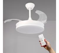 Lampadario Ventilatore da soffitto White Thor 24W illuminazione Led CCT regolabile con telecomando M LEDME