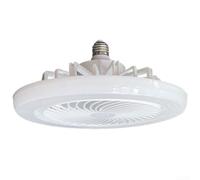 Lampadario Ventilatore LED E27 con Telecomando Luce Tricolore Caldo Neutro per freddo Silenzioso per Soggiorno Camera 26.5x13cm(B)