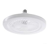 Lampadario Ventilatore LED E27 con Telecomando Luce Tricolore Caldo Neutro per freddo Silenzioso per Soggiorno Camera 26.5x13cm(A)