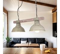 Lampadario Vintage 2X E27 Shabby Lampada Da Soffitto Cucina Illuminazione