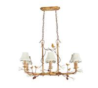 Lampadario vintage country americano E14, plafoniera Art Déco in stile rustico creativo a 3 teste, lampada da sala da pranzo, per soggiorno, camera da letto, tavolo da pranzo, lampade illuminazione