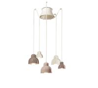 Lampadario Vintage Decò Berimbau Ceramica 3 Luci E27