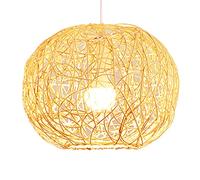 Lampadario Vintage In Rattan Luce Intrecciata In Bambù Lampada A Sospensione Con Finitura In Vimini Intrecciata A Mano Base E27 Con Paralume Rotondo Regolabile Garden Hotel Restaurant Farmhouse