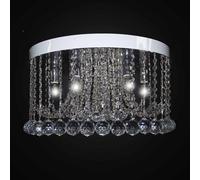 LAMPADARIO VINTAGE MODERNO BIANCO E CROMATO A 6 LUCI BGA 2789-S50