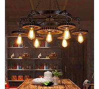 Lampadario Vintage Retro Industrial Gear Lampade A Sospensione 7 Teste Barra Regolabile in Altezza Loft Luce A Sospensione Ristorante Camera da Letto Lampada A Sospensione A Spirale Cucina