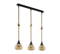 Lampadario vintage rustico corda 3 luci GL0495