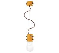 Lampadario Vintage Urban Ferro E Ceramica Giallo 1 Luce E27 12Cm