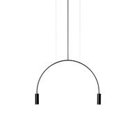 Lampadario Volta Nero 2 Sorgenti Luminose