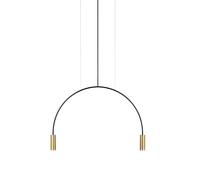 Lampadario Volta Nero/ Oro 2 Sorgenti Luminose
