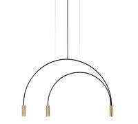 Lampadario Volta Nero/ Oro 3 Sorgenti Luminose