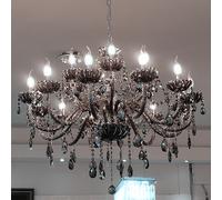 Lampadario WDW GRIGIO In Cristallo K9 Genuino Con 2, 6, 8, 10, 12, 15, 18 Bracci