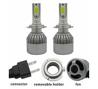 2 Lampade A Led Cob Da Auto Fari Lampadine H4 36W 3800 Lumens 6000K