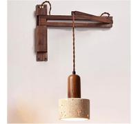 Lampade a parete e applique Wabi-Sabi Style Freed Lampada a parete Creative Retrattile a muro a rotazione a muro rustico rustico a parete interno, illuminazione a parete vintage per la camera da letto
