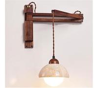 Lampade a parete e applique Wabi-Sabi Style Freed Lampada a parete Creative Retrattile a muro a rotazione a muro rustico rustico a parete interno, illuminazione a parete vintage per la camera da letto