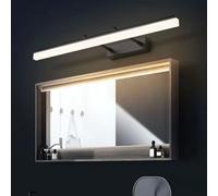 Lampade a parete Luci a led specchio a led bagno lungo interno 180 ° design rettangolare rettangolare di ferro moderno rotabile per corridoio delle scale per camera da letto (luce neutra nera da 50
