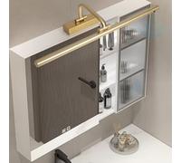 Lampade a parete Luci da bagno LED Specchio da bagno interno con sensore di movimento con lampada girevole 180 °+180 ° Acrilico di rotazione per bagno per corridoio camera da letto (luce oro-bianca 40