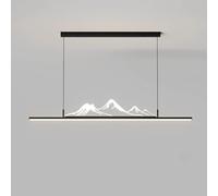 Lampade a Sospensilineari in Acrilico,De a Sospensia Led Dimmerabili in Alluminio per Sala da Pranzo e Isola Cucina (Oro, 120 Cm/47,2 Pollici)/Buio/120 Cm/47,2 Pollici