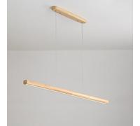 Lampade a Sospensilineari Moderne in Legno,De a Sospensia Led a Striscia Lunga Dimmerabili per Sala da Pranzo e Soggiorno.