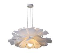 Lampade a sospensione bianche nordiche Lampadari moderni per la camera dei bambini Lampada da camera Lampada a sospensione a fiori con paralume in acrilico, tavolo in metallo ad altezza regolabile