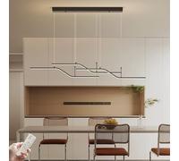 Lampade a sospensione da pranzo a LED a 3 luci, lampadario a LED nero dimmerabile con telecomando compatibile con l'isola della cucina della sala da pranzo,illuminazione a soffitto