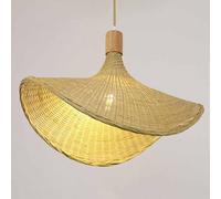 Lampade A Sospensione In Bambù Intrecciato Lampada Decorativa Artigianale Per Scale In Stile Cinese Lampada A Sospensione In Rattan Fatta A Mano Personalizzata Con Cappello Di Paglia Illuminazione YAN