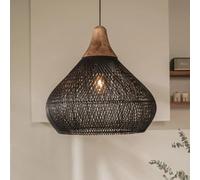 Lampade a sospensione in rattan Grande lampadario in vimini intrecciato a mano Ciondolo Boho Cestino in rattan Lampada a sospensione Cucina Isola Soggiorno