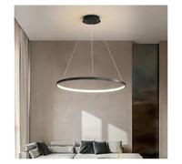 Lampade a sospensione , Lampada a sospensione moderna a LED ad anello rotondo for sala da pranzo, soggiorno, tavolo centrale, cucina, camera letto, lampada a minimalista(Warm light,Black 80cm)
