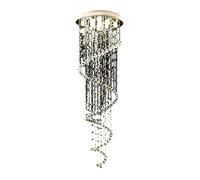 Lampade a sospensione , Lampadari di lusso a sospensione con sfera cristallo, lampadari da soffitto, apparecchi illuminazione a LED for la casa, lampade a for soggiorno(Dia100cm H280cm-18,Golden)