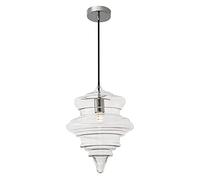 Lampade a sospensione , Lampadario con paralume in vetro alieno E27 1 luce - Decorazione in metallo placcato Lampada a sospensione Moda creativa Bar Ristorante Ristorante Soffitto HAMP Apparecchio di