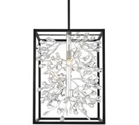 Lampade a sospensione, lampadario moderno a forma di vite con fiori in cristallo trasparente, apparecchio a 4 luci compatibile con la sala da pranzo,lampada un aspetto elegante