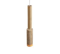 Lampade a sospensione, lampade in travertino a forma di cilindro | Plafoniera in pietra di caverna gialla, attacco G9, paralume da 10,6 pollici, arte for corridoio, ristoranti