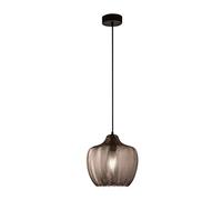 TPWEWRX Lampade a sospensione moderne in vetro Lampada a sospensione a soffitto semplice Luce pendente Art Deco Lampadario per ristorante Cafe bar Cucina Soggiorno camera da letto (Smoke grey,C)
