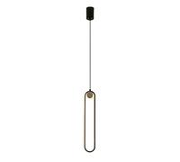 Lampade a Sospensione Moderne Lampada a Sospensione Ultra Sottile Ad Anello Lungo in Metallo Nero Luce Lineare LED da 18 W (Illuminazione A Sospensione)