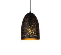 Lampade a sospensione nere opache sopra il tavolo, lampade a sospensione in stile moderno di metà secolo con finitura interna dorata, lampada a sospensione regolabile per isola cucina, sala da pranzo,