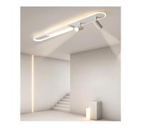 Lampade a sospensione, Plafoniere moderne a LED con faretto Camera da letto Sala studio Lampade soffitto in oro bianco nero Apparecchio di illuminazione for interni domestici(White 120cm,Neutral)