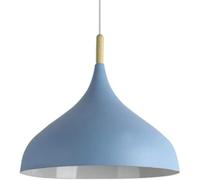 Lampade A Sospensione Vintage da Fattoria A Sospensione Industriale Europea Lampadario A Soffitto in Alluminio Moderno Macaron Lampadario A Soffitto in Alluminio in Me, Blue, 16.5in