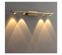 Lampade da Bagno, Applique da Parete Dorate per Bagno,Da da Parete Moderna Di Metà Secolo, Applique Dorata Spazzolata per Interni, Illuminazia Parete V-Intage Compatibile con Specchio, Corridoio, Came