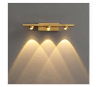 Lampade da Bagno, Applique da Parete Dorate per Bagno,Da da Parete Moderna Di Metà Secolo, Applique Dorata Spazzolata per Interni, Illuminazia Parete V-Intage Compatibile con Specchio, Corridoio, Came