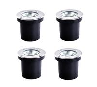 Lampade da Esterno a LED, 4 Pezzi 3W Luci da Esterno Rotonde a Incasso a LED - Lampade da Terra Impermeabili per Giardino, Prato, Hotel, vialetti e scalini - Faretti interrati a Risparmio en