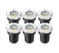 Lampade da Esterno a LED, Confezione da 6 luci a LED a Bassa Tensione per Esterni - Luci da Incasso COB Impermeabili IP66 per vialetti, Giardini, Ponti e paesaggi - Soluzione di illuminazion