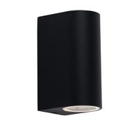 Lampade da esterno porta d'ingresso up down applique da parete esterno nero applique da esterno terrazzo alluminio, cambia colore dimmerabile con telecomando, 2x LED RGB 3.5W 200lm 3000K