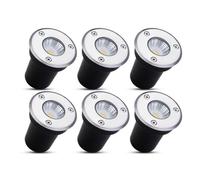 Lampade da Giardino a LED, 6 luci a LED da Terra - Faretti da Incasso per Esterni da 3W, lampade da Giardino Colorate interrate, Illuminazione Impermeabile per Prati, sentieri e paesaggi di