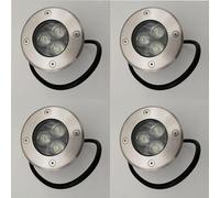 Lampade da Giardino a LED, Confezione da 4 faretti a LED RGB da 3W da Incasso a Terra - Impermeabili IP66 - Luci da Giardino per vialetti, Alberi, Patio, Prato e camminamenti - Soluzione di