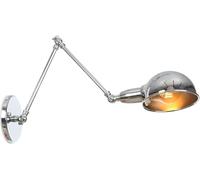 Lampade da Parete A Braccio Oscillante Orientabile Applique da Parete Industriali Vintage per Camera da Letto Finitura Nera per La Decorazione Domestica Testiera del Letto Garage Porti, Chrome