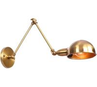 Lampade da Parete A Braccio Oscillante Orientabile Applique da Parete Industriali Vintage per Camera da Letto Finitura Nera per La Decorazione Domestica Testiera del Letto Garage Porti, Gold