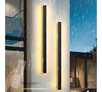 Lampade da Parete a LED con Applique per Esterni Lampada da Parete IP65 Lampada da Parete Nera Lunga 2700K-6500K Lampade da Parete per Patio Corridoio (180 cm,B)