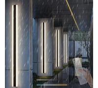 Lampade da Parete a LED con Applique per Esterni Lampada da Parete IP65 Lampada da Parete Nera Lunga 2700K-6500K Lampade da Parete per Patio Corridoio (180 cm,B)