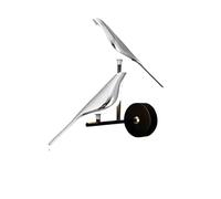 Lampade da parete a LED con interruttore tattile con rotazione a 360° for camera da letto sul comodino 10w 20w Applique da parete a LED nere for uccelli(Warm White,2T 20w Silver)