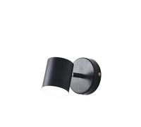 Lampade da parete a LED nordiche, applique da lettura sul comodino a camera da letto, lampada da sfondo for corridoio decorazione for interni illuminazione domestica 7W(5500 7000k,A Black no switch)