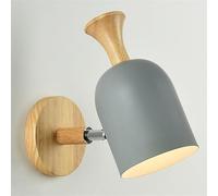 Lampade da Parete, Applda Parete Europea con Tecnologia Scrub, Paralume in Ferro, Applda Parete a Ledr Interni,E Opzionale -Pada da Parete da Comodinor Camera da Letto Color Tronco/Grigio/A